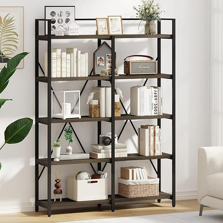 5 Tier Industrial Bookshelf