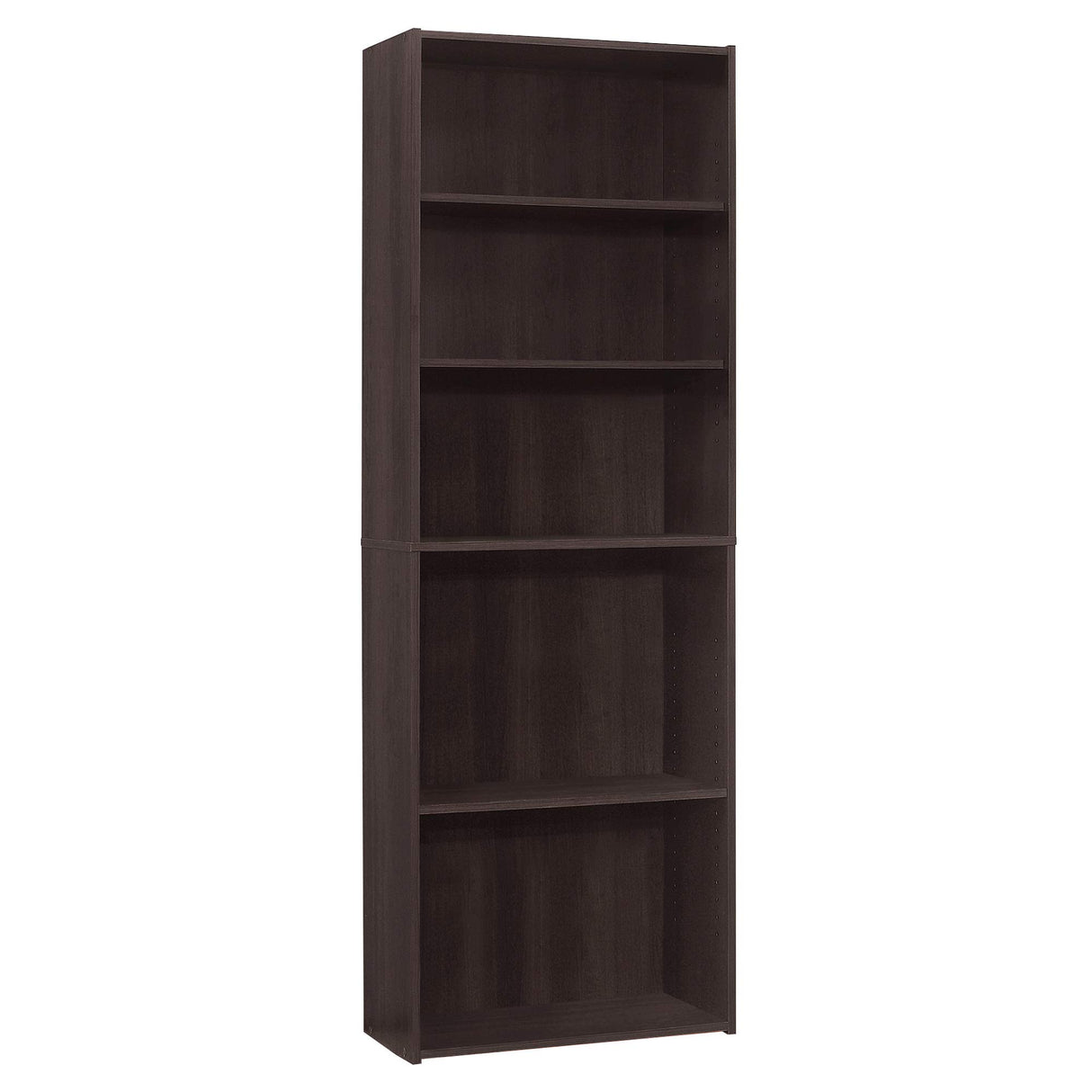 Specialties I BOOKCASE-72 H/Cappuccino with 5 Shelves Bookcase, Brown