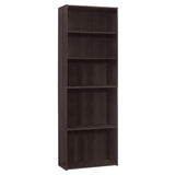 Specialties I BOOKCASE-72 H/Cappuccino with 5 Shelves Bookcase, Brown