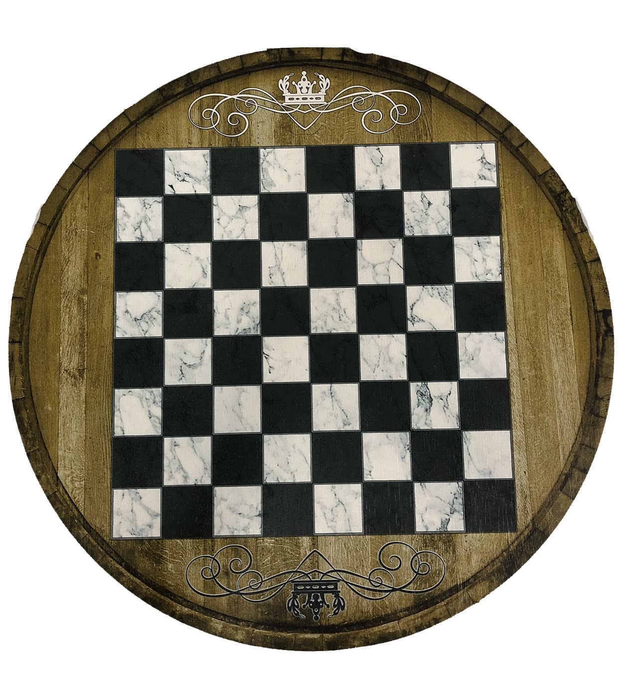 Rustic Chess Board Coffee Table | Small Side Table & Game Board