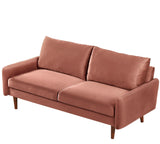 Kent Modern Velvet Sofa, Comfortable 3 Seater Couch for Living Rooms and Small Spaces