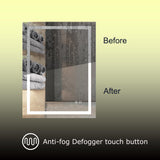 LED Vanity Mirror with Lights 24x18 Inch - Dimmable Wall Mounted Bathroom Mirror