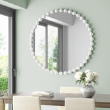 PARK SIGNATURE Wall Décor Marlowe Metal Spherical Frame Round Mirror for Living Room