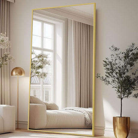 Full Length Mirror, 44"x72" Oversized Floor Mirror Freestanding, Large Full Body