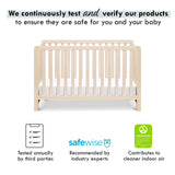 4-in-1 Low-Profile Convertible Crib in Washed Natural, Greenguard Gold