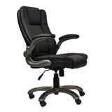 Mobili Medium Back Office Flip-up Arms Executive Chair, Black