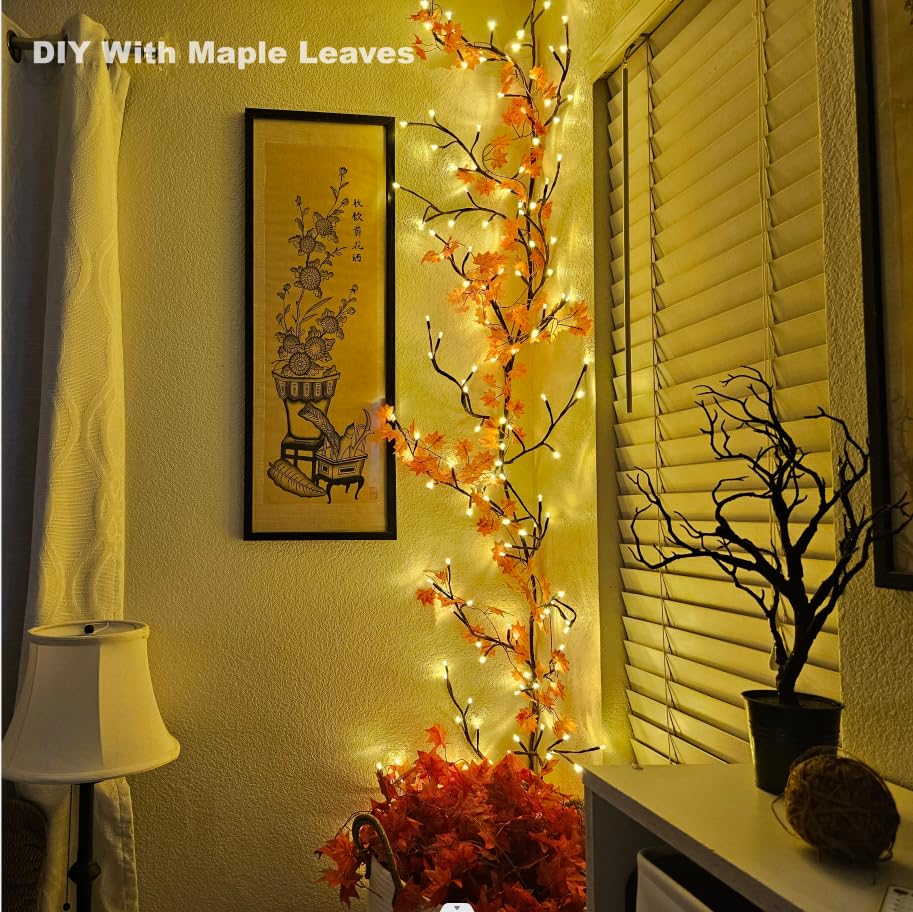 Willow Vine Lights Room Decor: 7.5Ft Home Decorations Flexible Enchanted Fairy Lights