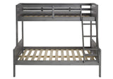 Twin Over Full Louver Bunkbed in Antique Grey Finish