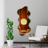 Irregular Wavy Wall Mirror Mirror Asymmetrical Shaped Mirror Aluminum Alloy Framed Big