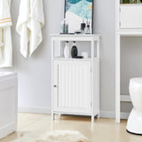 4-Tier Bathroom Floor Cabinet, Multifunctional Free Standing Storage Cabinet