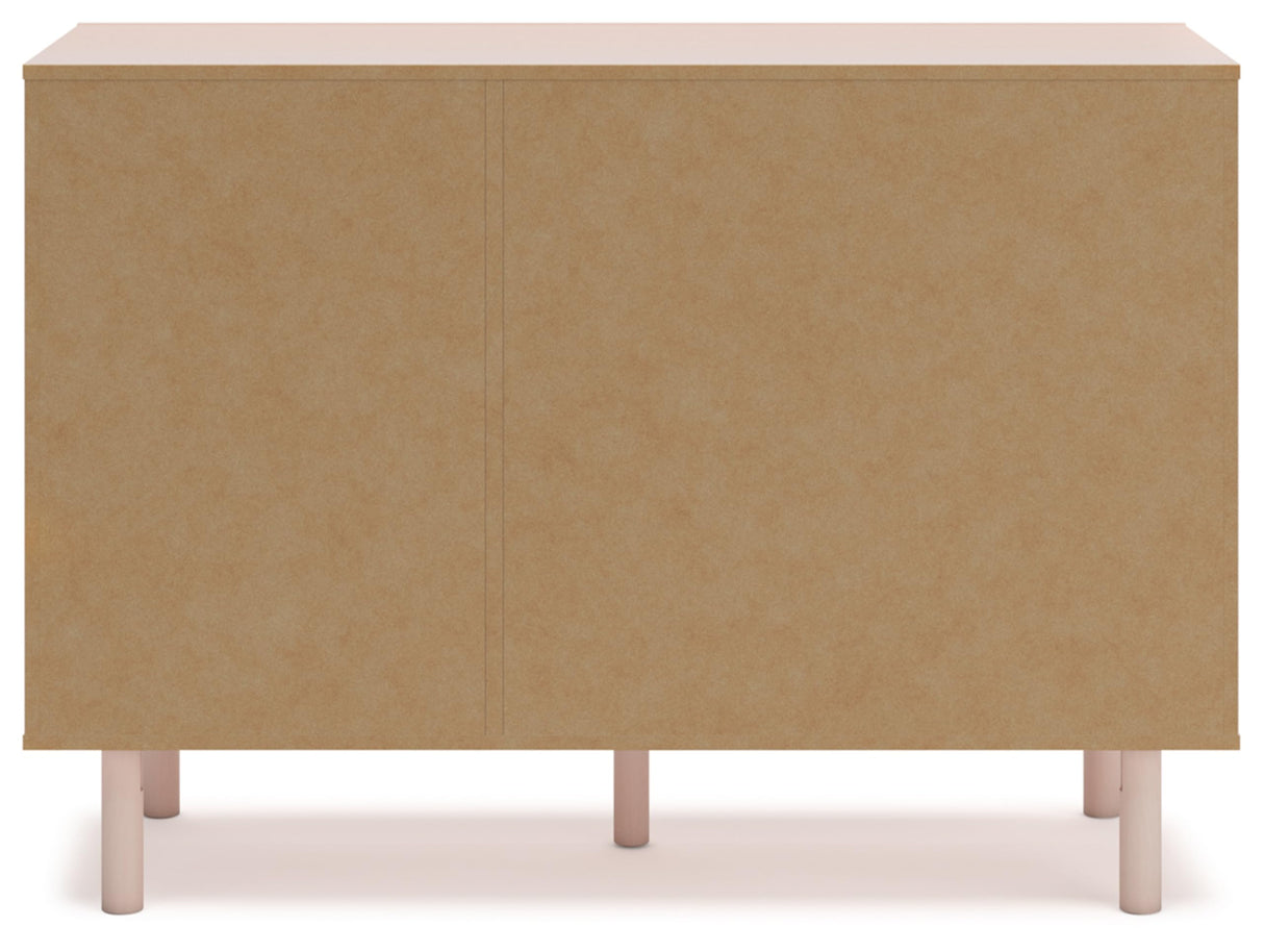 Signature Design by Ashley Wistenpine Modern 6-Drawer Dresser with Safety Stop, Pink