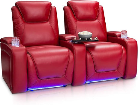 Equinox - Home Theater Seating - Living Room - Top Grain Leather - Power Recline