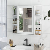 Bathroom Medicine Cabinet, Wall Mount Mirrored Storage Cabinets w/Single Door