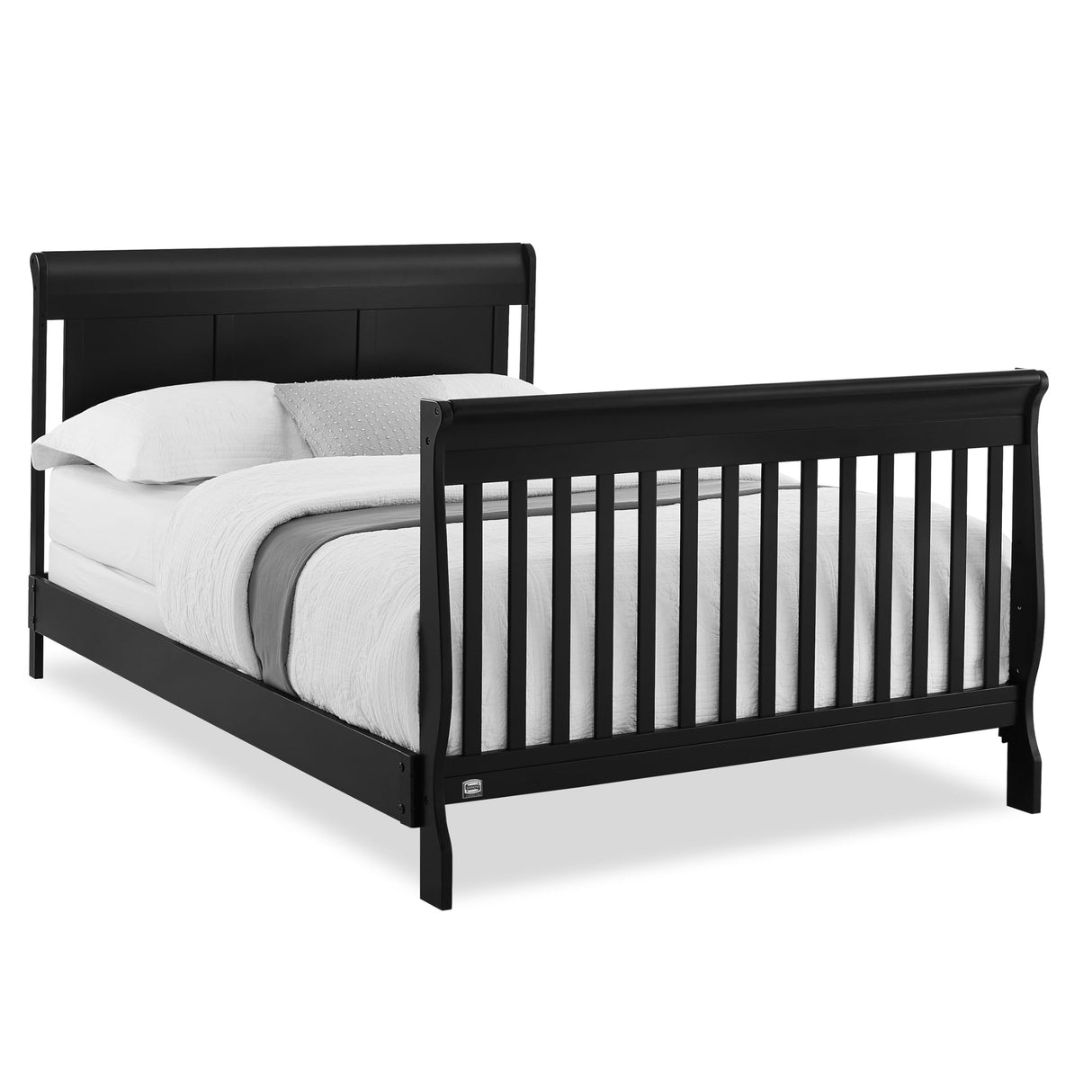 Simmons Kids Carter 6-in-1 Convertible Crib - Greenguard Gold Certified, Black Ebony