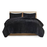 Malea Shaggy Comforter Set, Long Faux Fur Cozy Down Alternative, Modern Casual Ultra