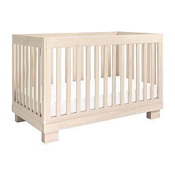 3-in-1 Convertible Crib with Toddler Bed Conversion Kit in White