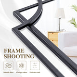 55" x 28" Large Rectangular Wall Mirror - Black Scalloped Frame