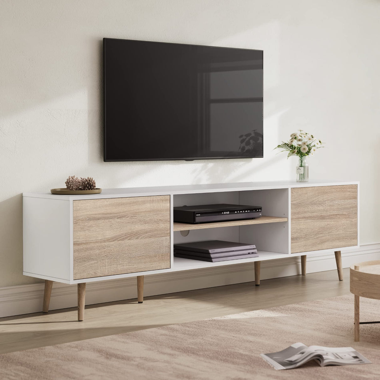 Mid Century Modern TV Stand for TVs up to 75 inches