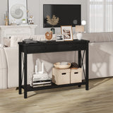 Black Entryway Table, Hallway Table for Entryway, Farmhouse Console Table