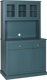 Kitchen Pantry Cabinet, 71" Buffet with Hutch, Freestanding Storage Cabinet