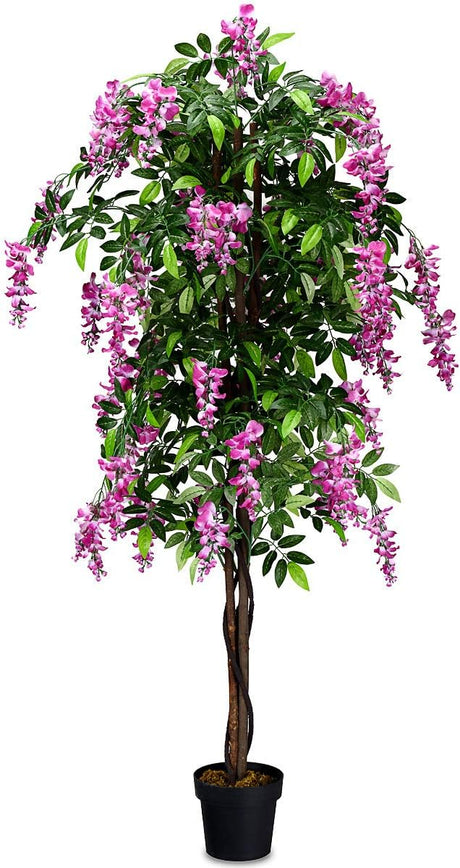 SAFEPLUS 2 Pack 6ft Ficus Artificial Fake Trees for Indoor or Outdoor