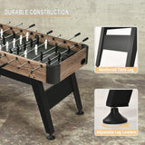 Soccer Games Table Competition Sized Wooden Arcade Table Soccer w/ 2 Balls