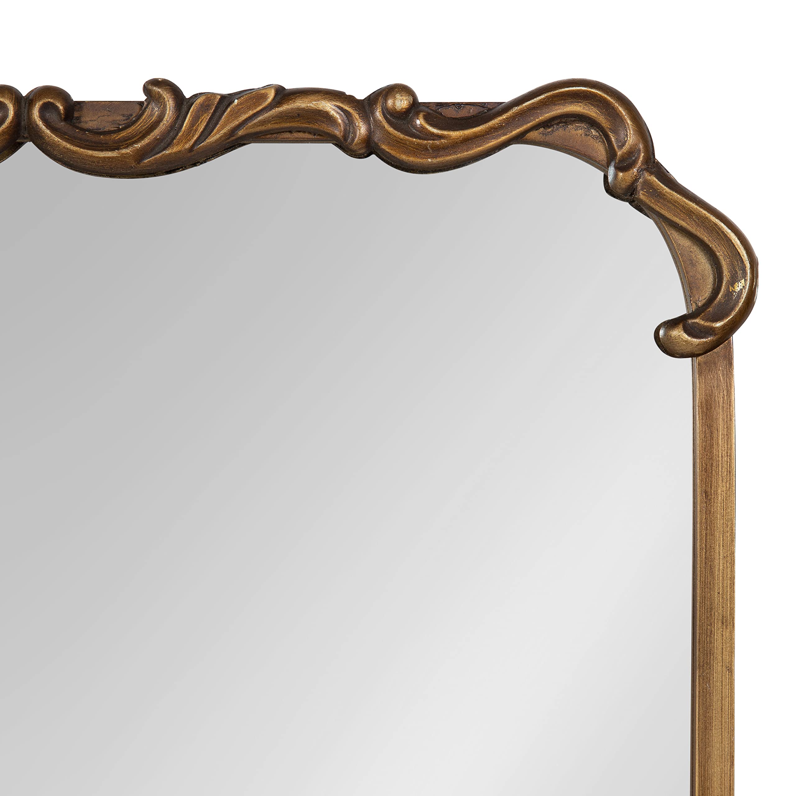 Rounded Rectangle Ornate Traditional Mirror