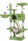 Cat Tree, 57" Cat Tower with Scratching Posts, Multi-Level with hammocks, Toys