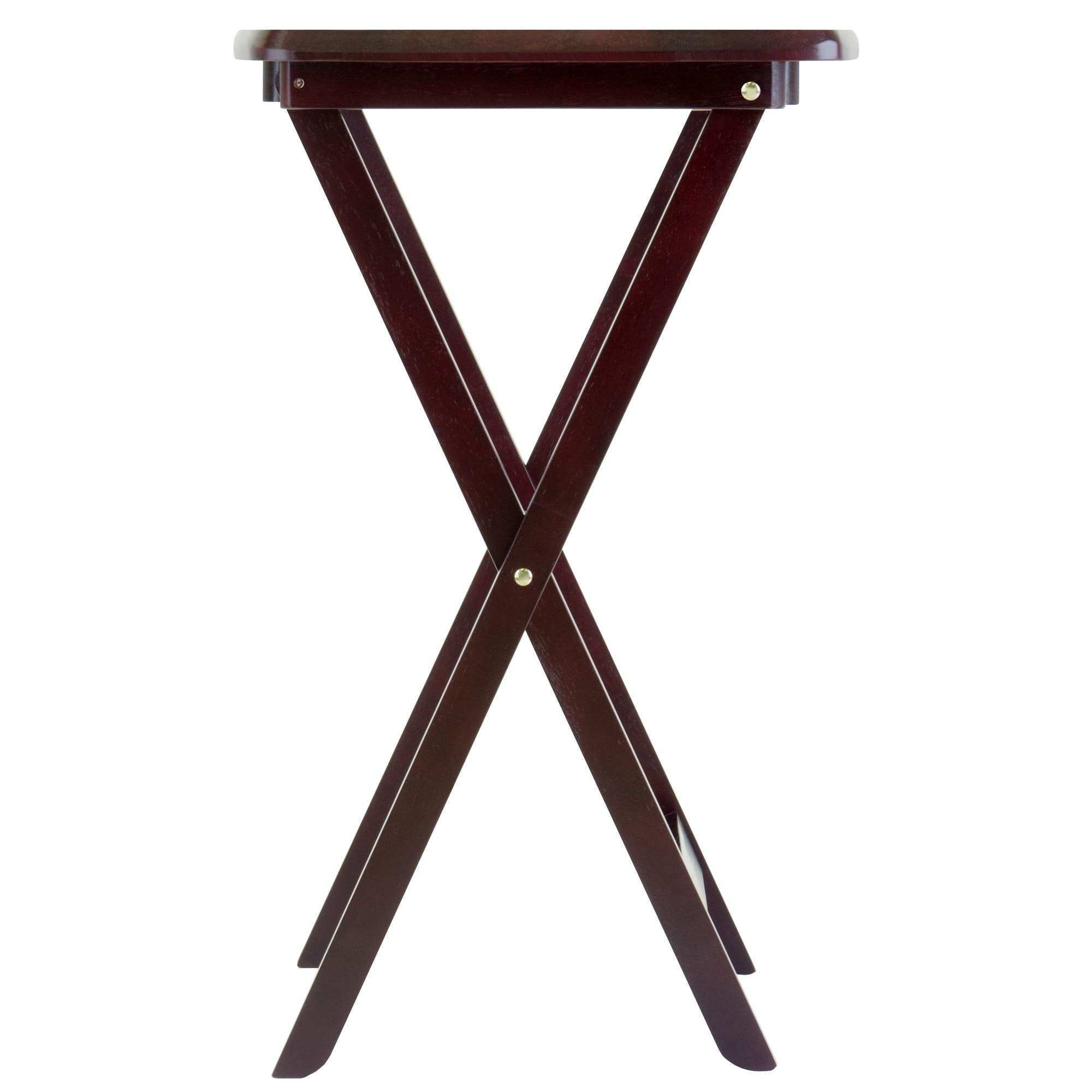 Wood Dylan Snack Table Espresso, 23.6"W x 15.75"D x 25.5"H