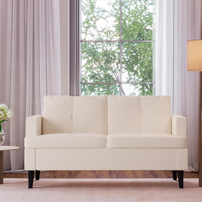 Small Couch, Velvet Love Seat, Small Couch for Small Spaces (57"x 24" x 30.5")