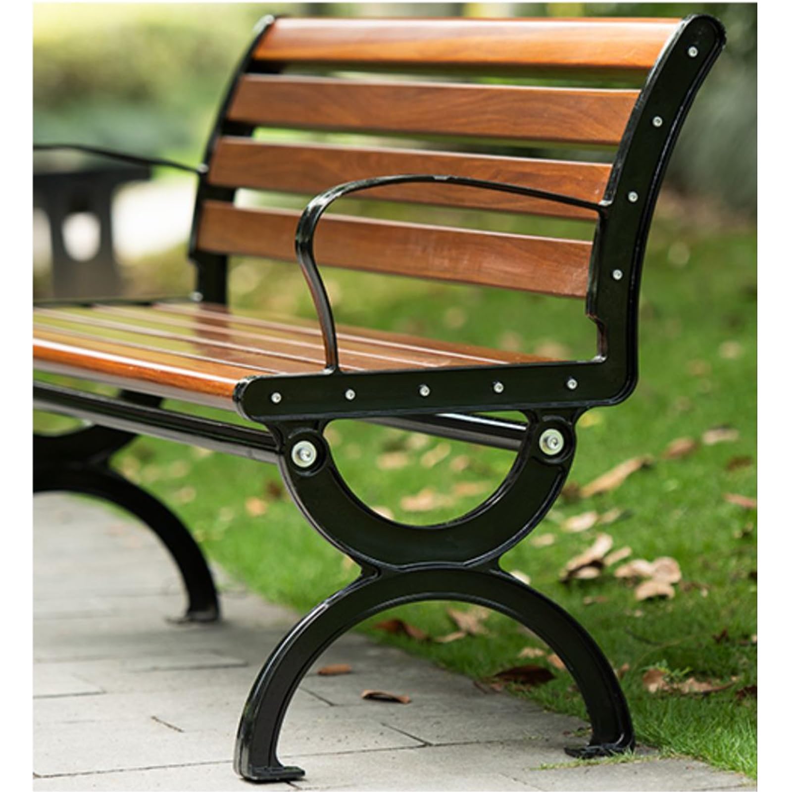 1.2m Park Chair Outdoor Bench Iron Bench Outdoor Cast Aluminum Courtyard Property Backrest