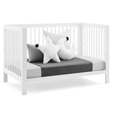 babyGap Charlie 6-in-1 Convertible Crib + Brannan Bear Bookcase with Bins + Brannan Bear Wall Shelf with 4 Hooks, Bianca White (Bundle)