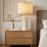 23" Ceramic Table Lamp Set of 2 - 3-Level Dimmable Farmhouse Bedside Lamps