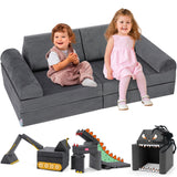 Modular Kids Play Couch, K8 Imaginative Convertible Foam Play Couch for Kids and Toddlers