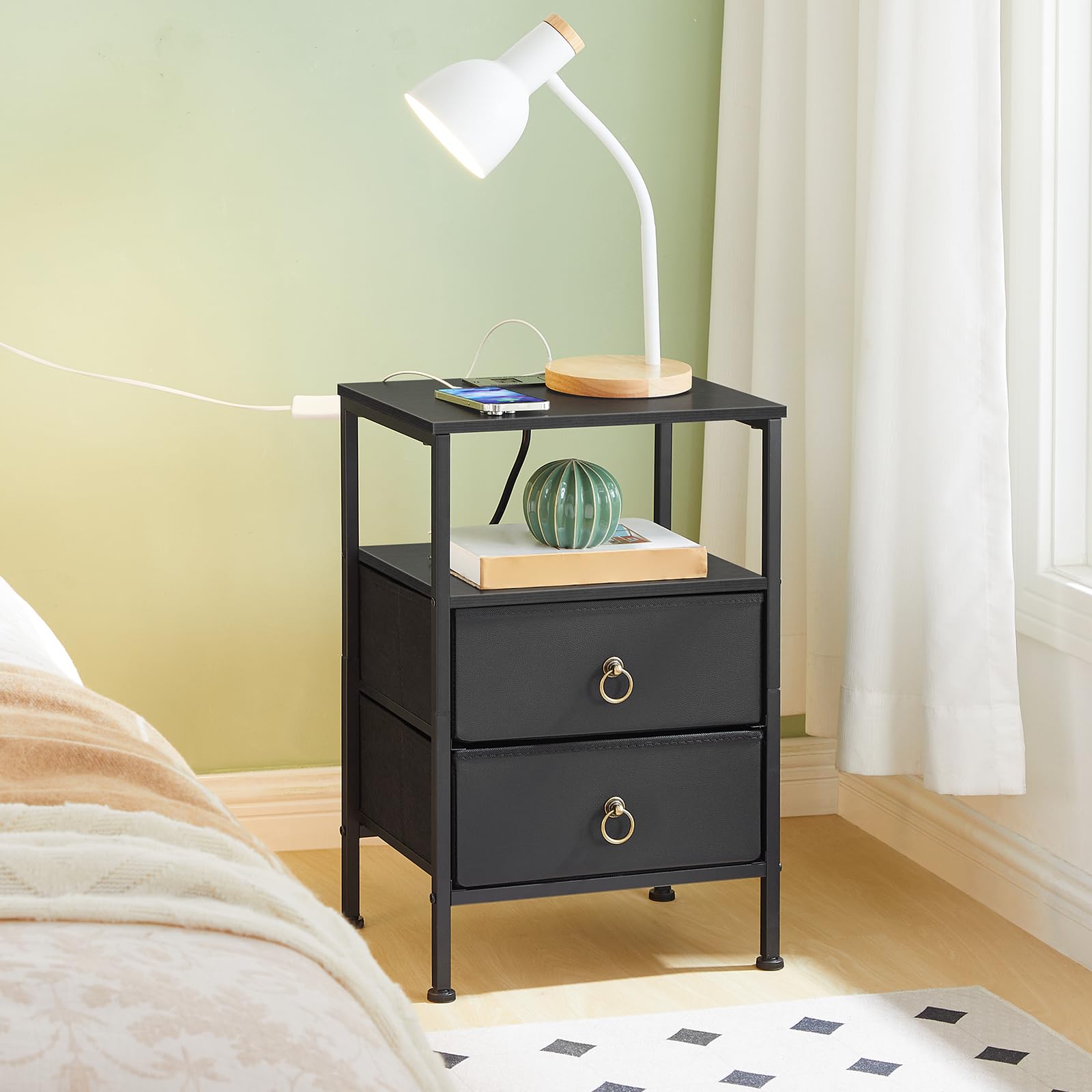 Nightstand with Charging Station