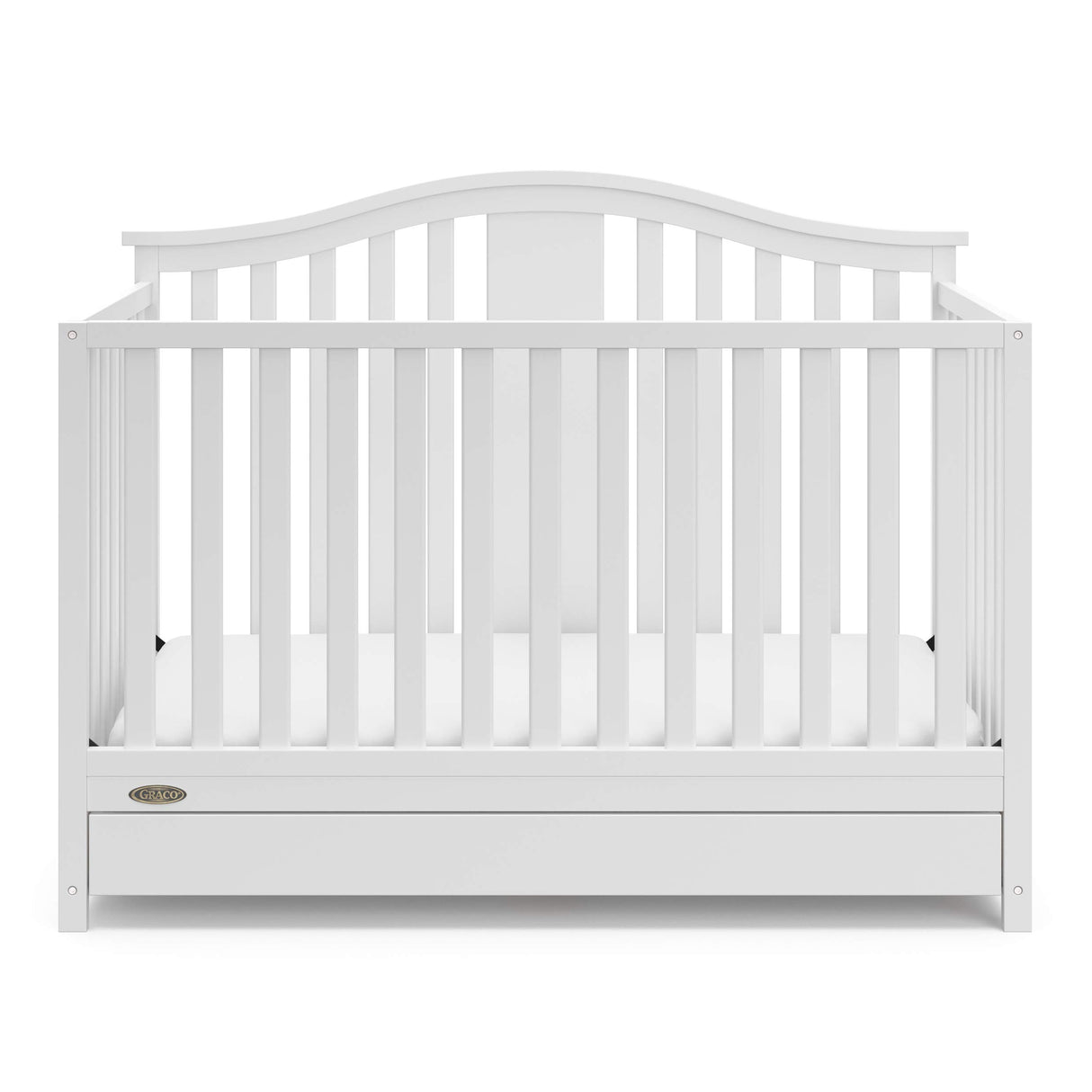 4-in-1 Convertible Crib with Drawer Combo (White) – GREENGUARD Gold