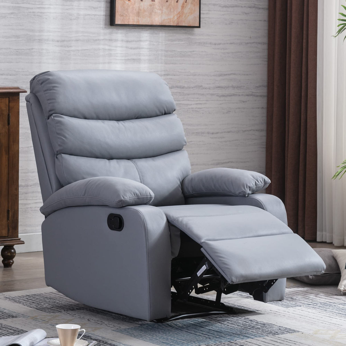 Manual Recliner Chairs for Adults, Lazy Boy Recliner Chair with Tech Cloth,