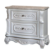 Inch Nightstand, 2 Drawers, Marble Surface