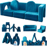 Kids Couch 12PCS, Modular Kids Play Couch for Playroom Bedroom