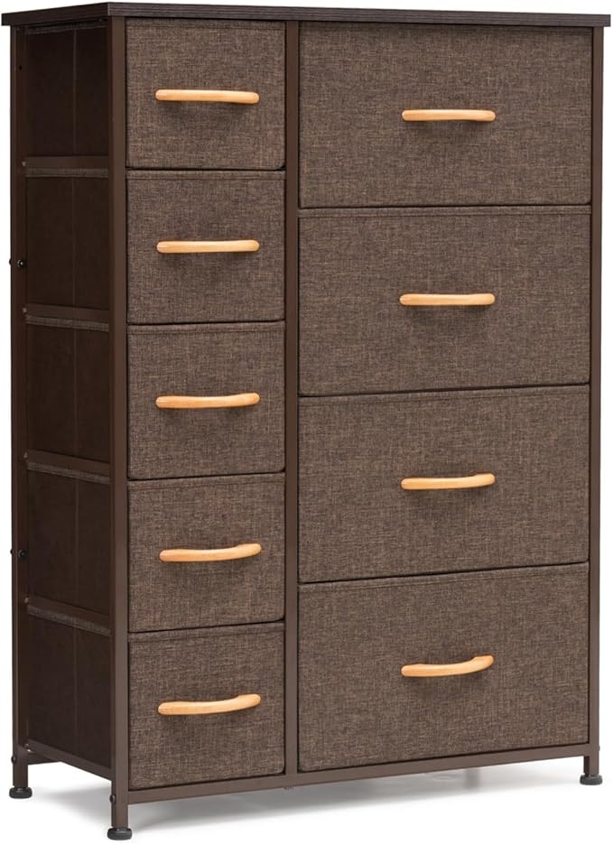 Dresser for Bedroom, Tall Dresser Vertical Storage Tower - Sturdy Steel Frame, Easy