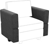 Fabric Modular Sectional Sofa Armrest Backrest Module Couch Side Sectional Part Armrest