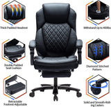 Big and Tall Home Office Desk Chairs for 400lb Heavy People, Ergonomic Reclining Chair