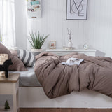 100% Jersey Knit Cotton Duvet Cover Set T-Shirt Feel Bedding Set Ultra Soft Wrinkle-Free (Mocha Brown, King)