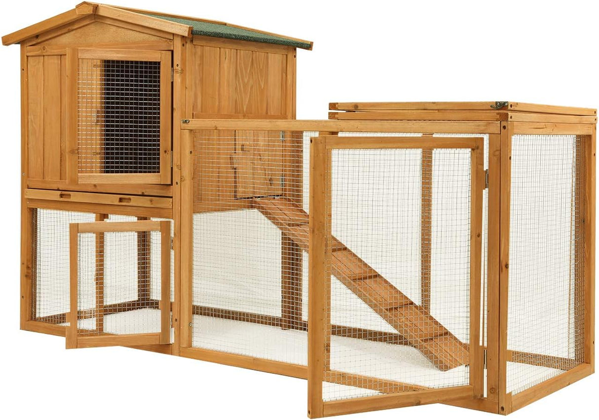 63" Outdoor Chicken Coop Wooden, Chicken Cage