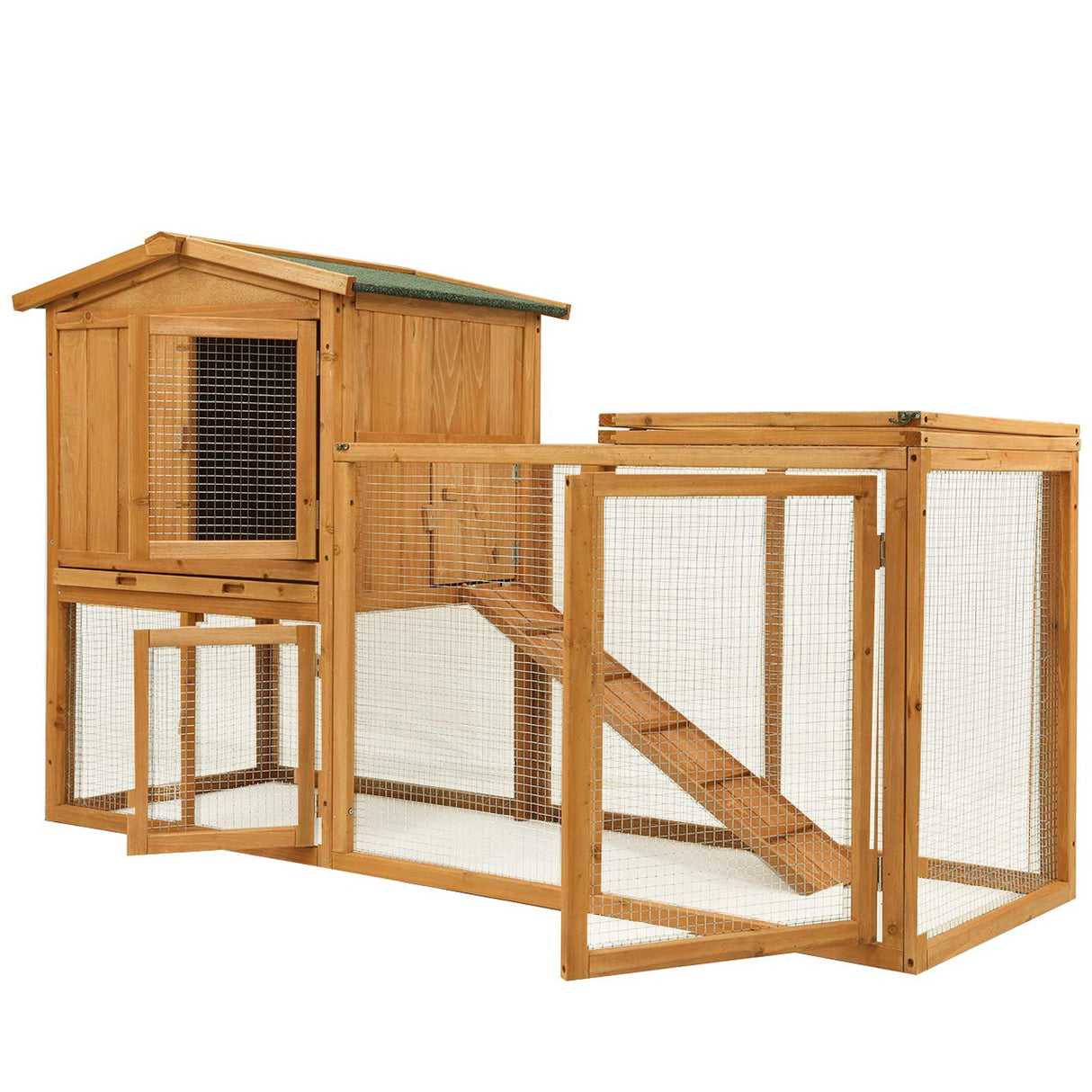 122''Chicken Coop with Nest Box - Poultry Cage