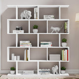 Cozy Castle Set of 2 Geometric Bookcase, S-Shaped Modern Bookshelf, Room Divider