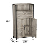 Farmhouse Storage Cabinet, Bathroom Cabinet with Doors and Drawer, Wood Bathroom