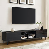 White LED TV Cabinet for Up to 65 Inch TVs Television Entertainment Center TV