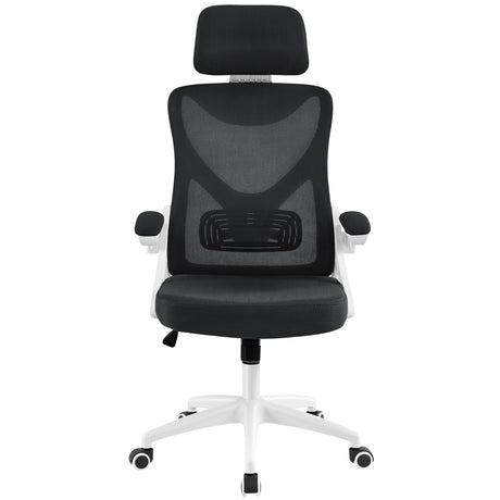 High Back Mesh Office Chair with 90° Flip-up Armrest