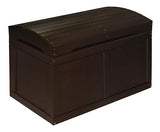 Kid's Hardwood Barrel Top Toy Box Storage Chest with Safety Hinge - Cherry